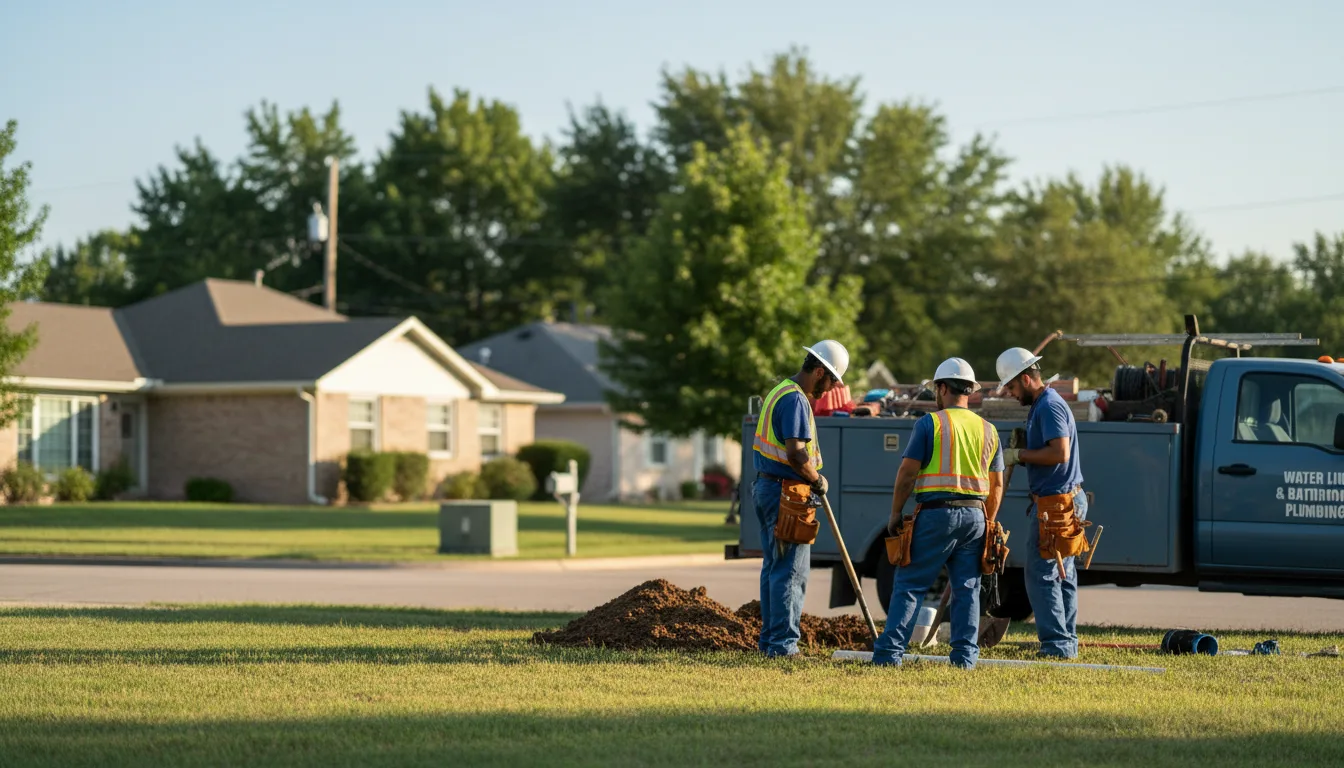 Residential water line and bathroom plumbing service in York, ND